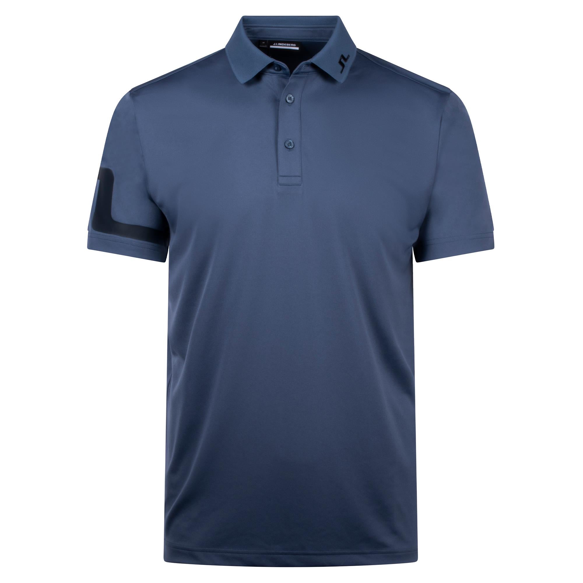 J Lindeberg Heath Mens Polo Shirt Vintage Indigo